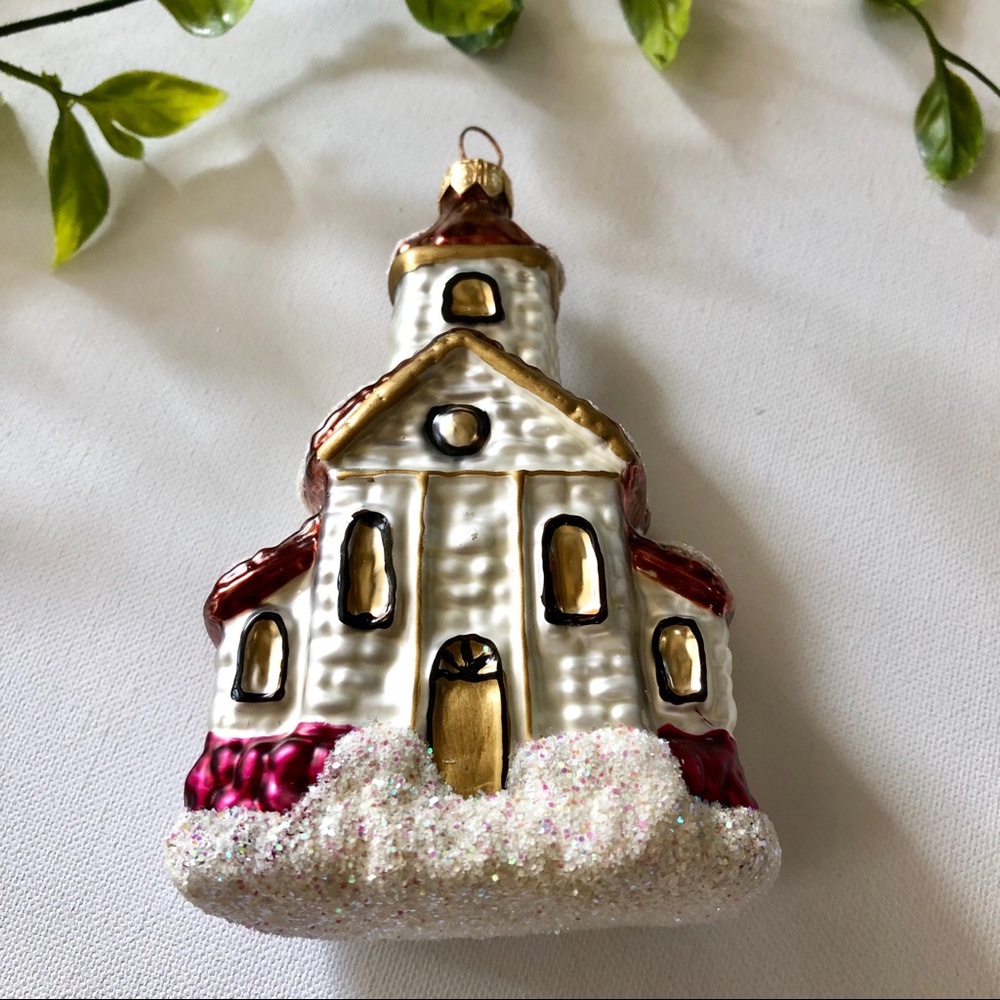 Vintage Christmas Ornament-Church- Poland